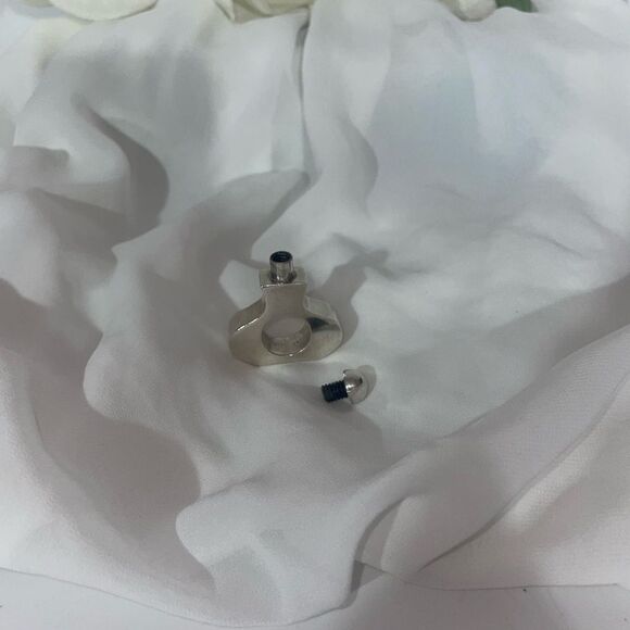 RARE! Sterling Silver Mexico 1970 Taxco Modernist Perfume Bottle - Picture 12 of 13